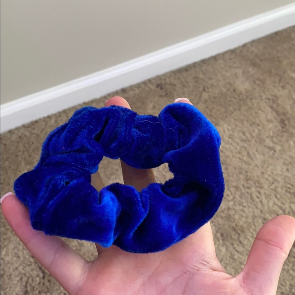 Royal blue scrunchie